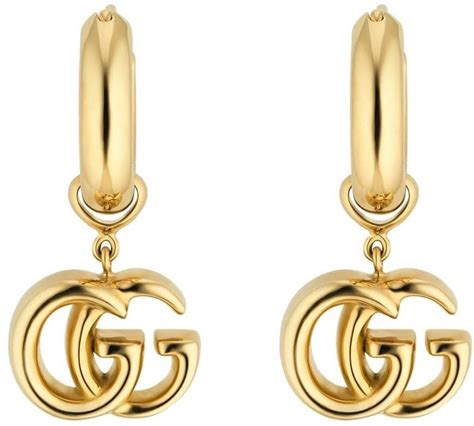 gucci hoops gold|gucci gold earrings sale.